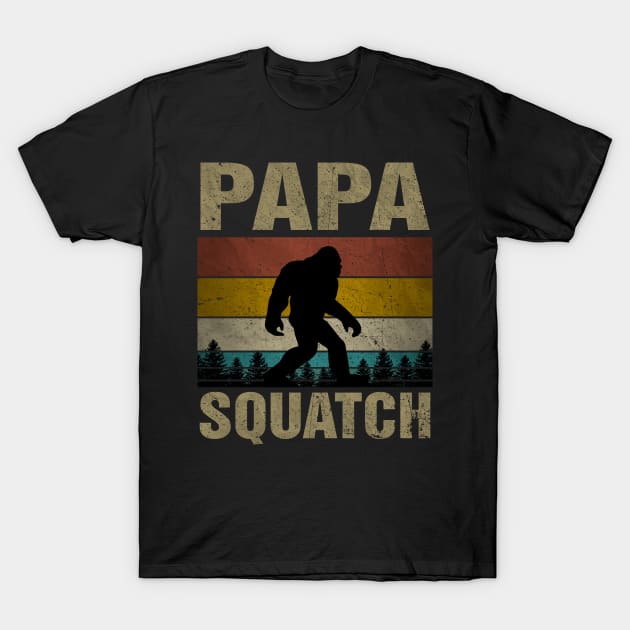 Papa Squatch Bigfoot Papa Sasquatch Yeti Family Matching T-Shirt by snnt